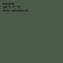 #4D5B4B - Gray Asparagus Color Image